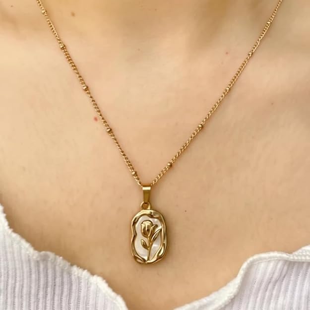Anti Tarnish Tulip Necklace