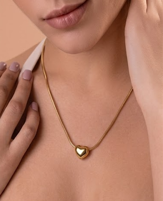Anti tarnish Solid Heart Shaped Pendant