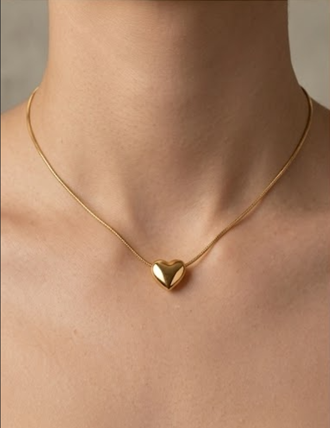 Anti tarnish Solid Heart Shaped Pendant