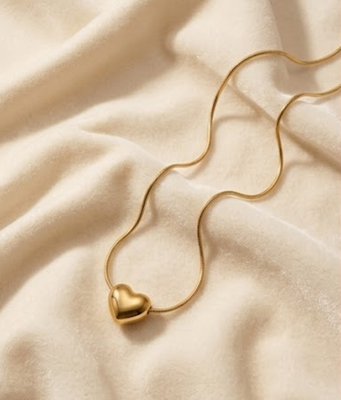 Anti tarnish Solid Heart Shaped Pendant